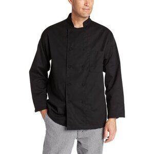 Dickies Men's Chef Coat | Basic 8 Button Chef Coat | Black | DC118